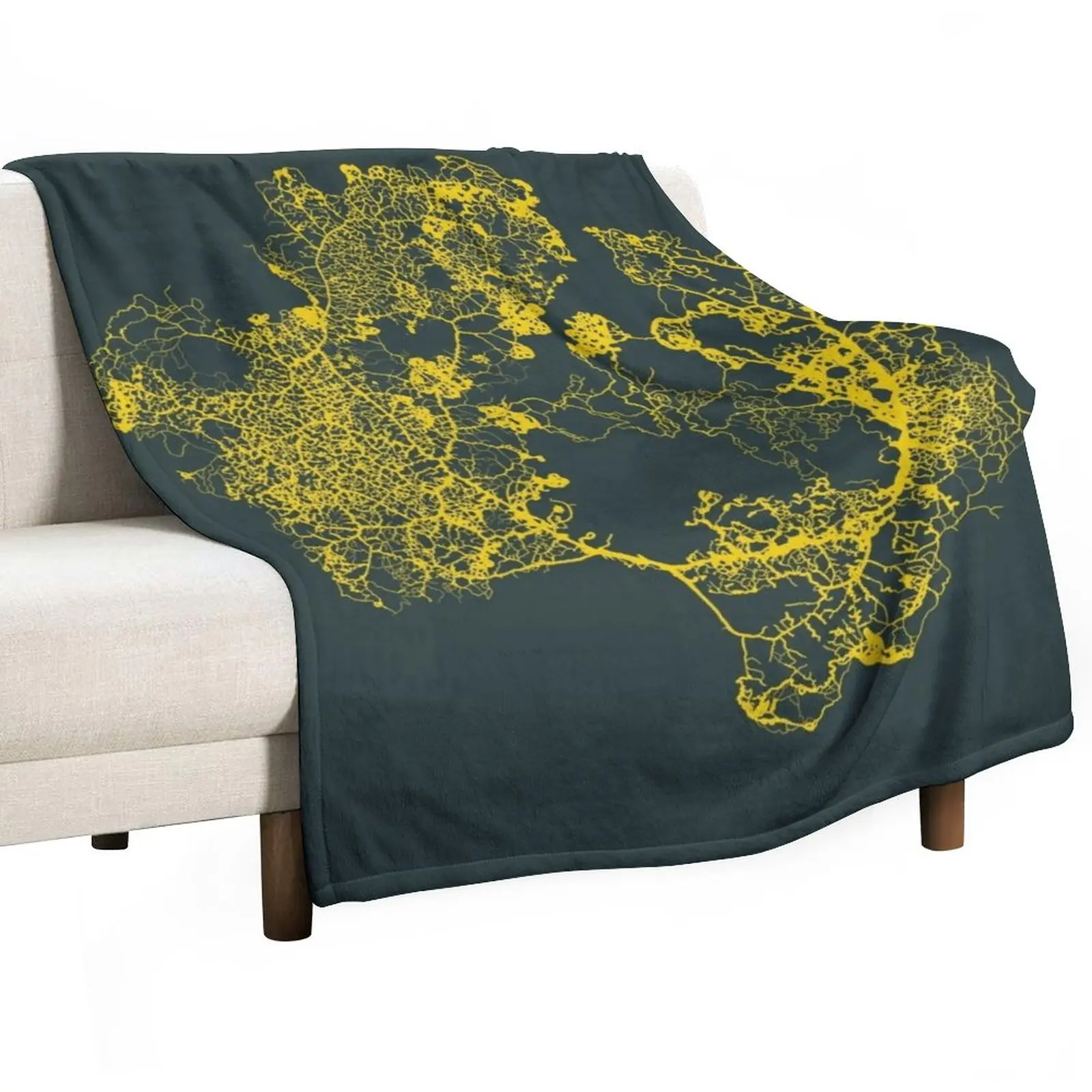 

Physarum Polycephalum II Throw Blanket Camping Blanket Blanket For Decorative Sofa Luxury Brand Blanket