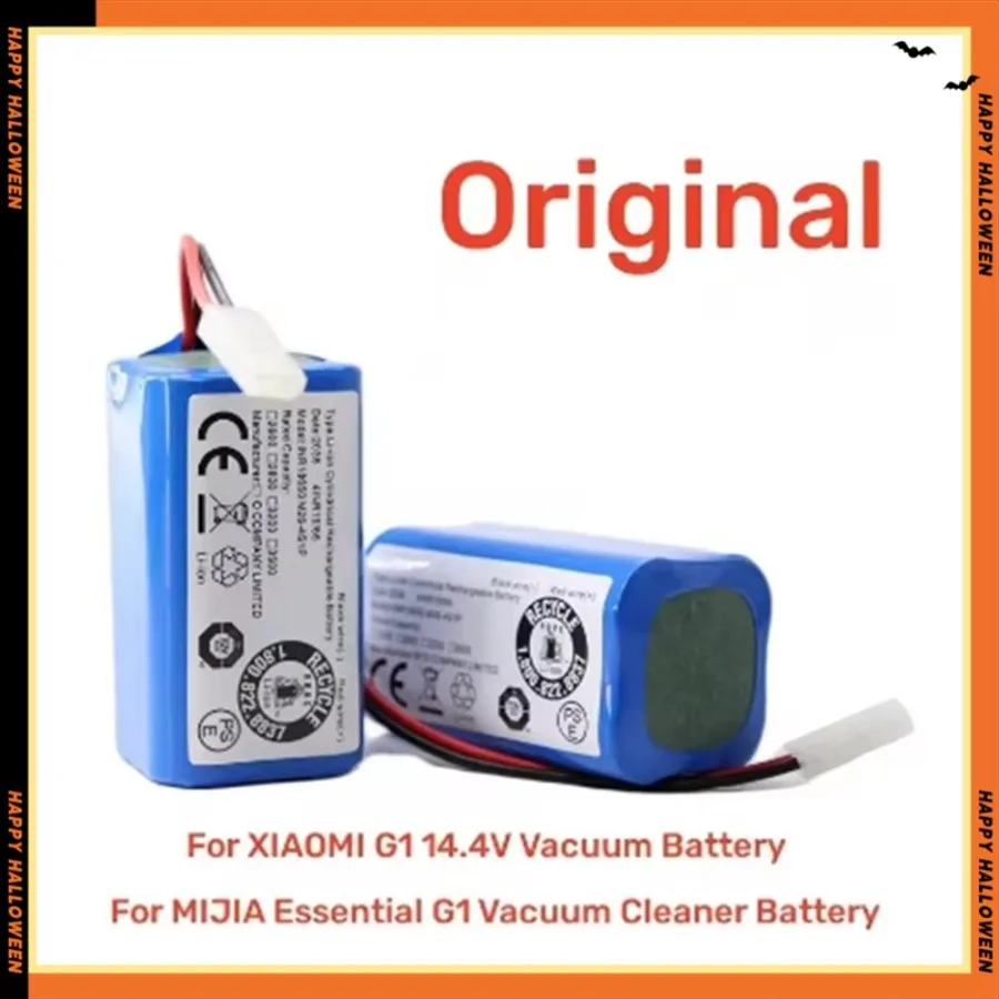 18650 battery pack 14.4V 2600mAh lithium ion battery, suitable for Xiaomi G1 Mi Essential MJSTG1 robot vacuum cleaner