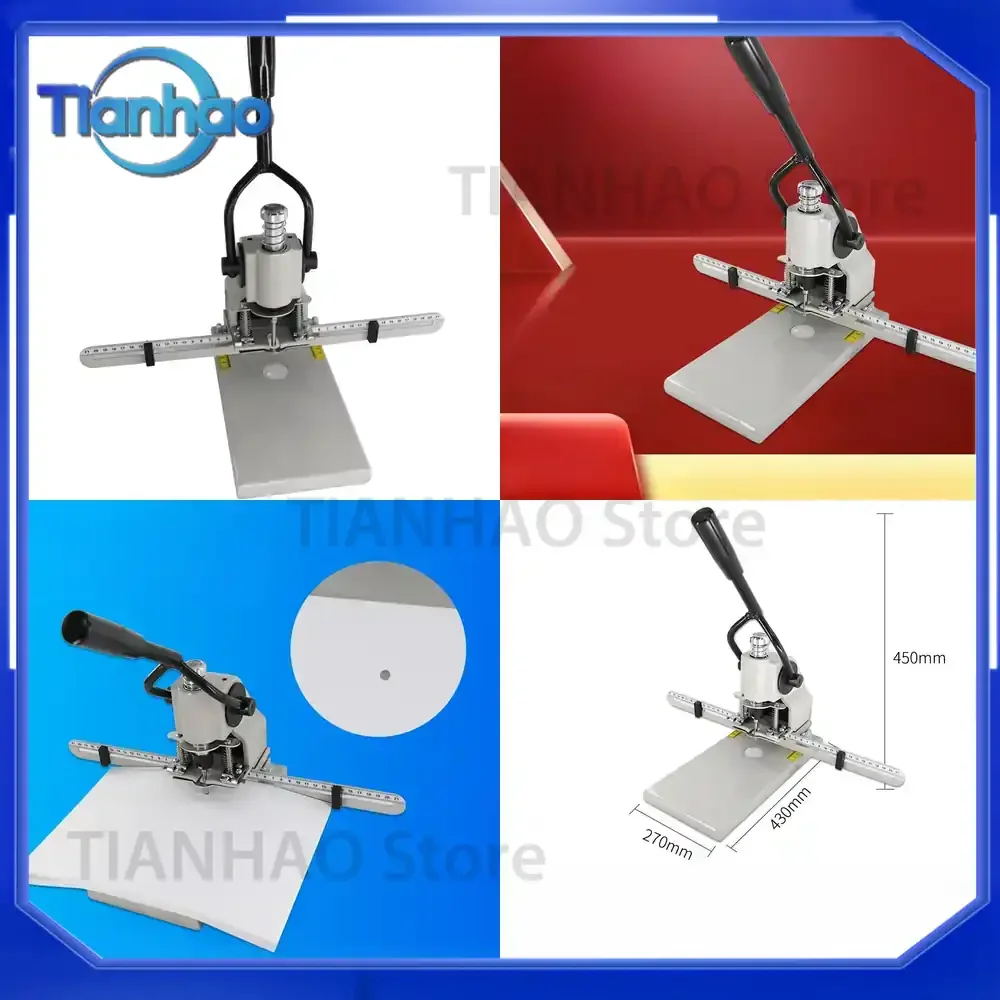 Single Hole Manual Paper Leather Plastic Fabric Puncher for Drilling Machine