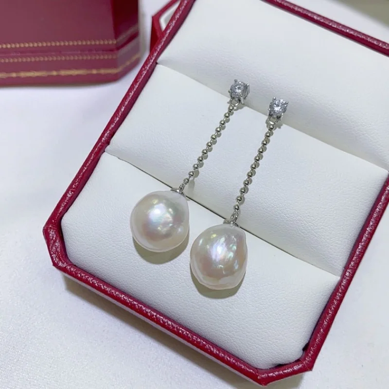 

Серьги из стерлингового серебра SGARIT 925, ювелирные изделия, серьги с натуральным пресноводным жемчугом в стиле барокко, женские модные элегантные ювелирные изделия