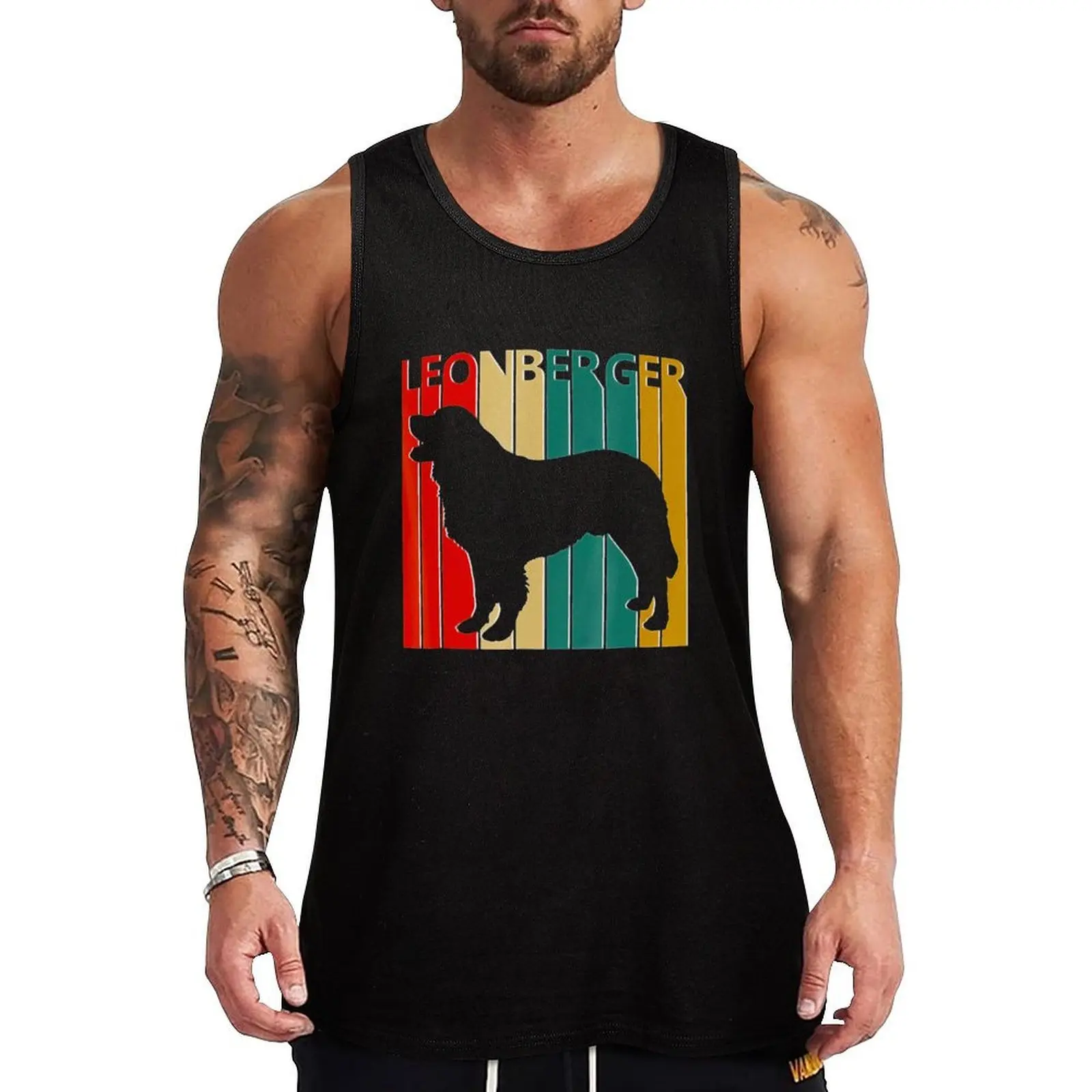 

Vintage Leonberger dog t- Tank Top Gym wear quick-drying t-shirt t-shirt Men's