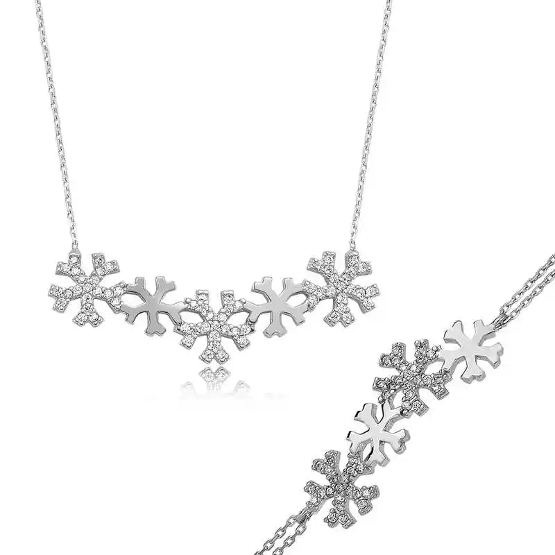 Silver Snowflakes Women 'S Set