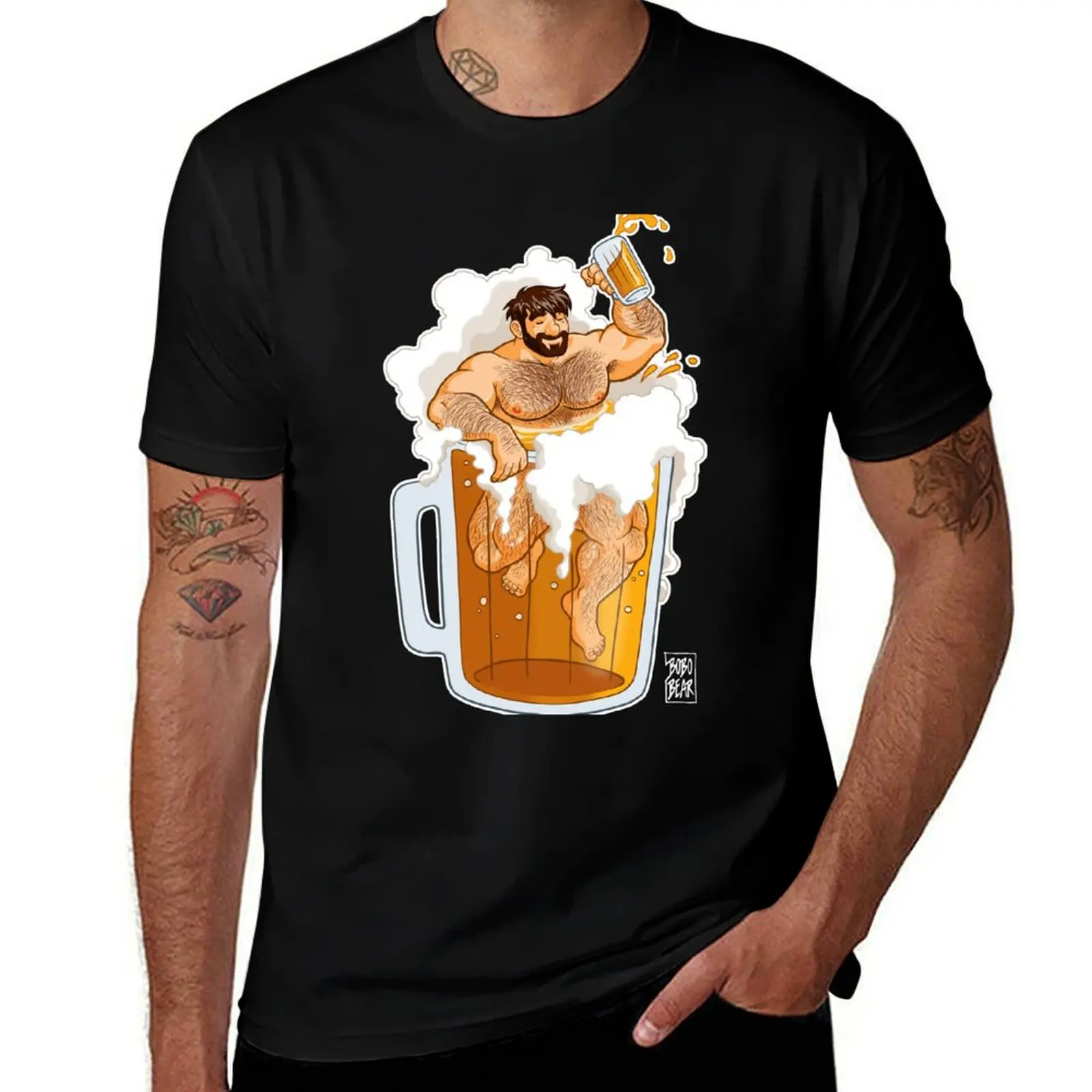 

Футболка ADAM LIKES A BIG BEER, мужская футболка, хлопковые мужские футболки для мужчин, футболка