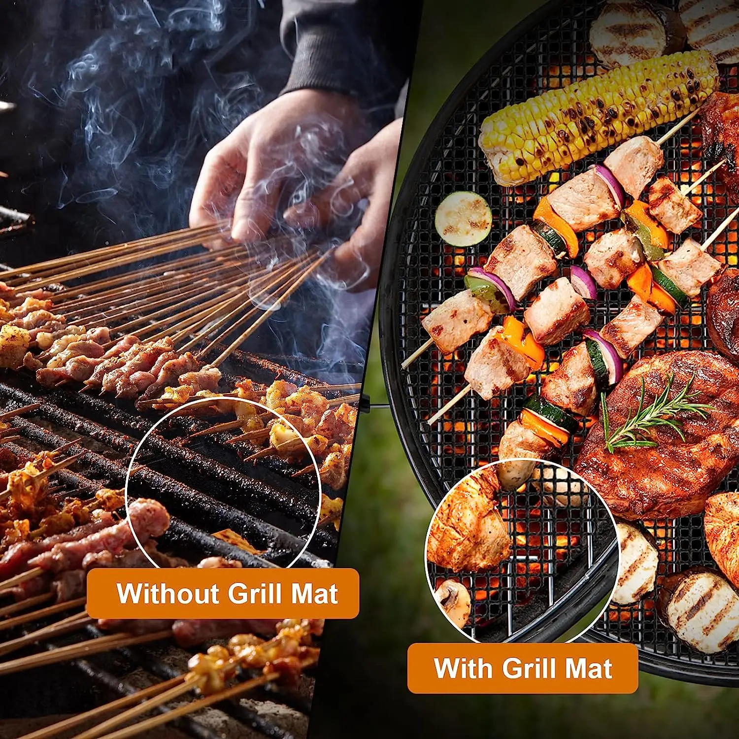 Barbecue Mesh Mat Replacement Non-stick Grilling Net Reusable Heat Resistance BBQ Grill Kitchen Cooking Smoker Accessories Tools