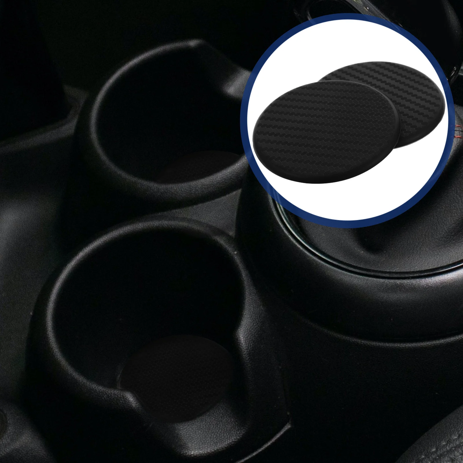 

4 Pcs Water Coaster Coffee Cups Vehicle Holder Inserts Square Cupholder for Car Liner Cupholders Automotive Travel Mat Coasters