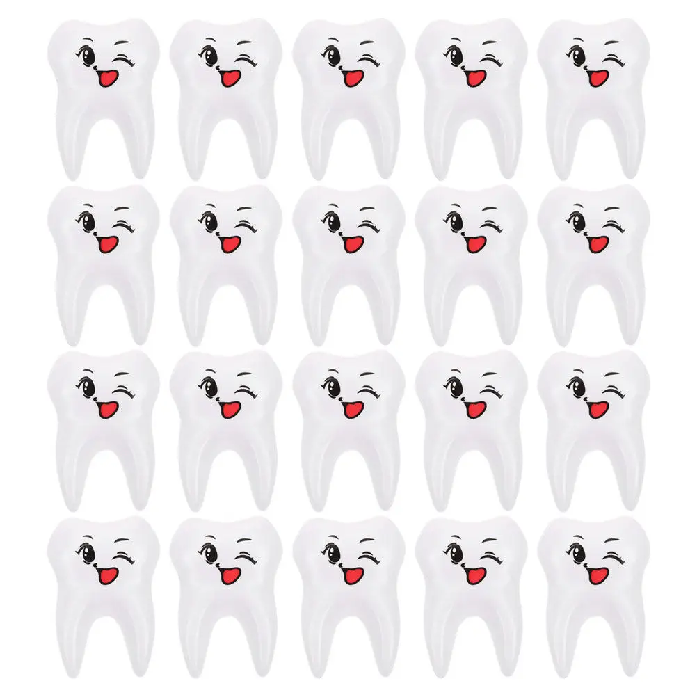 

20Pcs Cartoon-Style Mini Plastic Teeth Roleplay Set Teaching Tool for Oral Health Education Pretend Play Game Supply