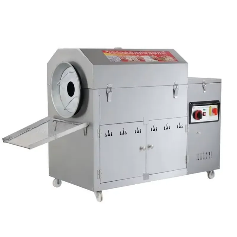 2026 Peanut Sesame Almond Melon and Coffee Stir-frying Machine Household Stainless Steel Walnut Nut Cocoa Bean Roaster