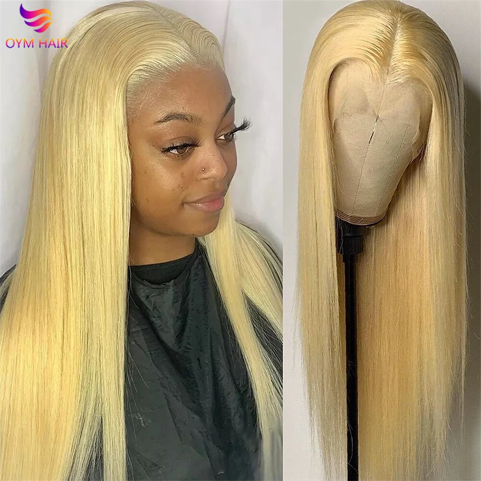 

#613 Lace Frontal Wig Human Hair 13x4 180% Density Transparent Blonde Lace Front Wig Human Hair Wig for Women Preplucked