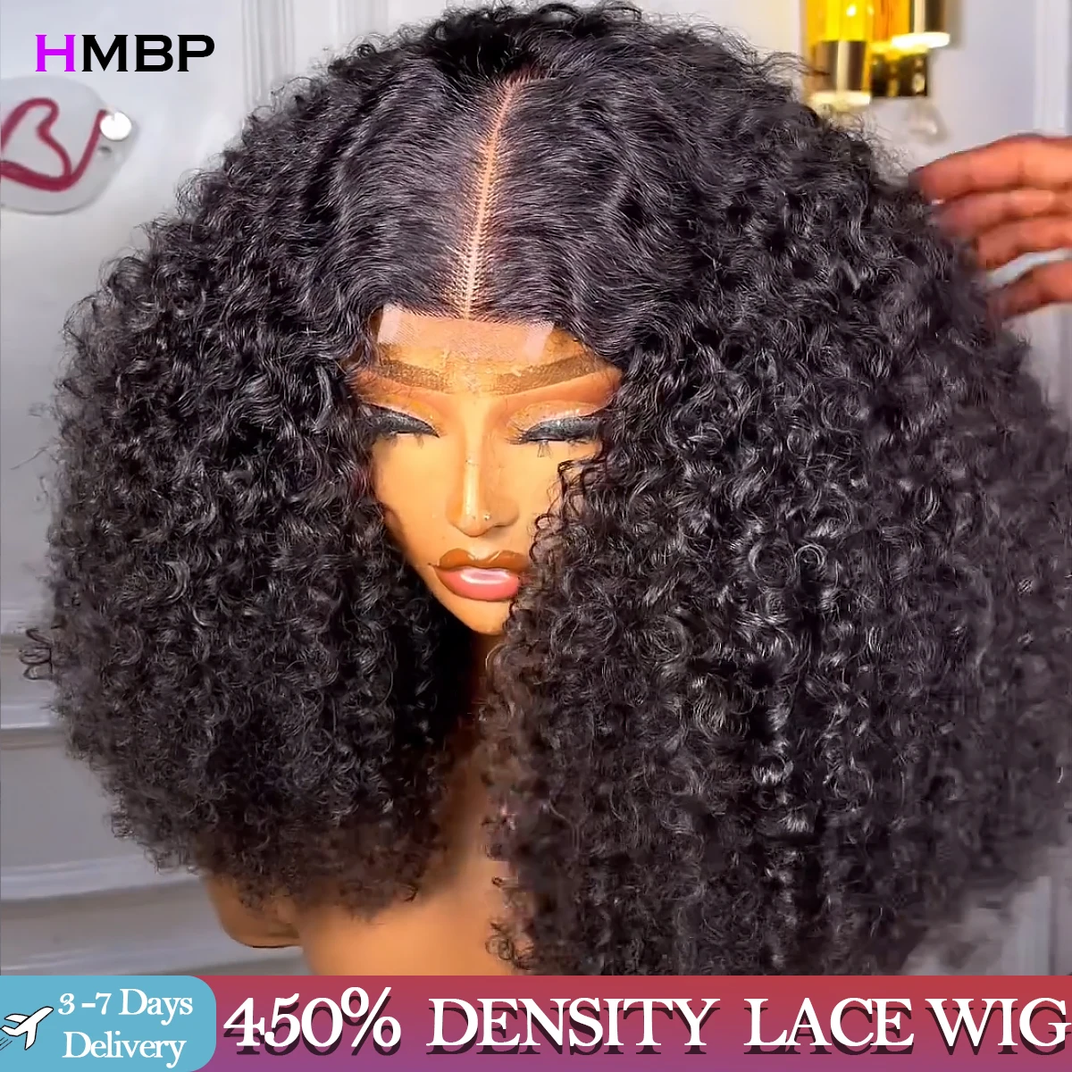 450% Lace Wig Human Hair Pixie Curls 13x6 Hd Lace Frontal Wig 100% Remy Human Hair Full Head High Density Thick Pre Plucked Wigs