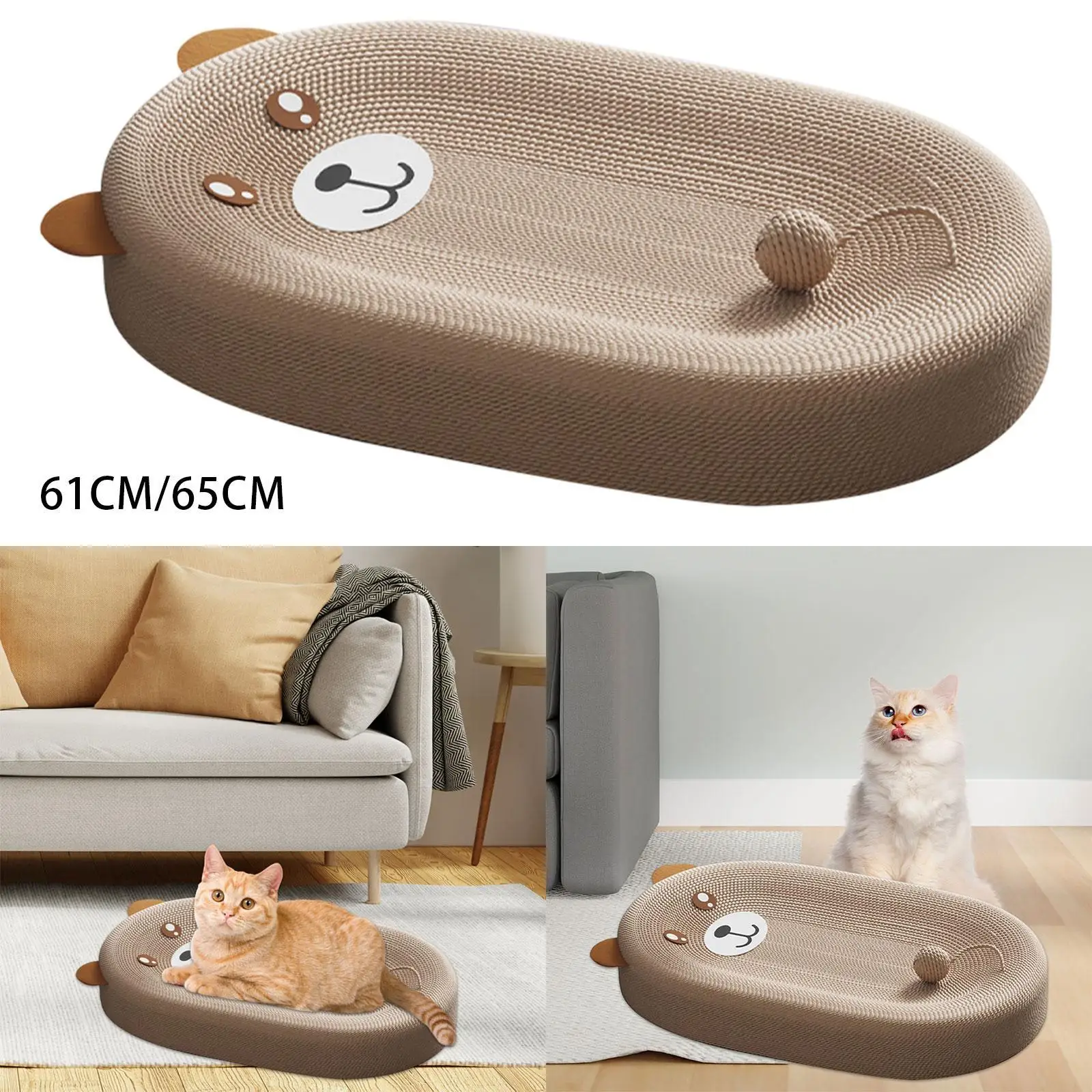 Cat Scratcher Lounge กระดานลับเล็บแมวพร้อมเล่นบอลพักผ่อนแมวนอน