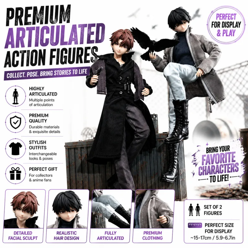 

Global Examination You Huo Qin Jiu 1/8 Articulated MJD Action Figure Exquisite Fabric Clothing Collectible Gift For BL Fans