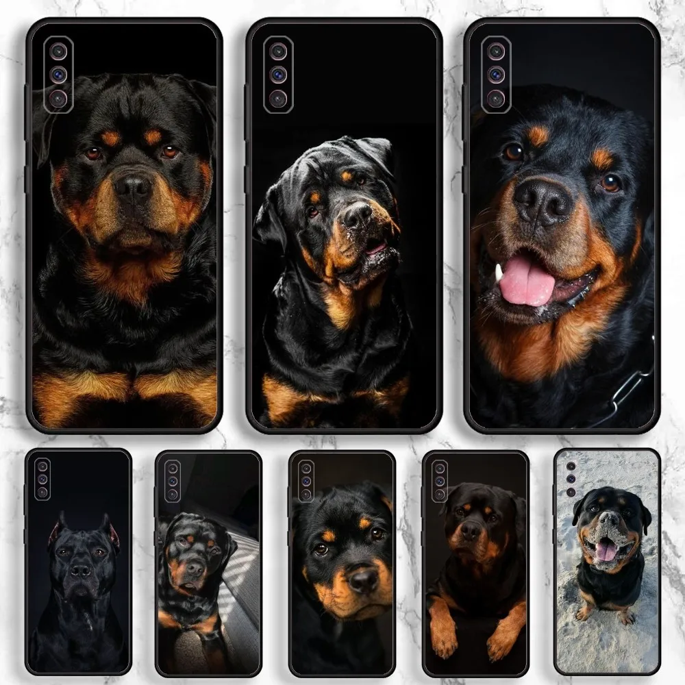 Rottweiler Dog Phone Case For Samsung Galaxy A13,A21s,A22,A31,A32,A52,A53,A71,A80,A91 Soft Black Phone Cover