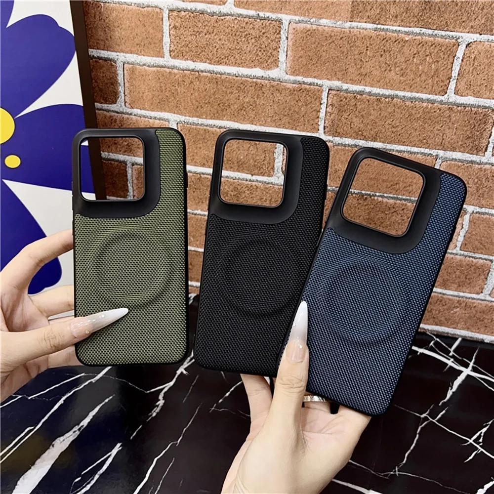 For Motorola Signature Moto Edge 70 Pro Edge 70 Ultra Fusion case for Magsafe Magnetische Weiche TPU+Nylon Gewebte leather-Rückabdeckung