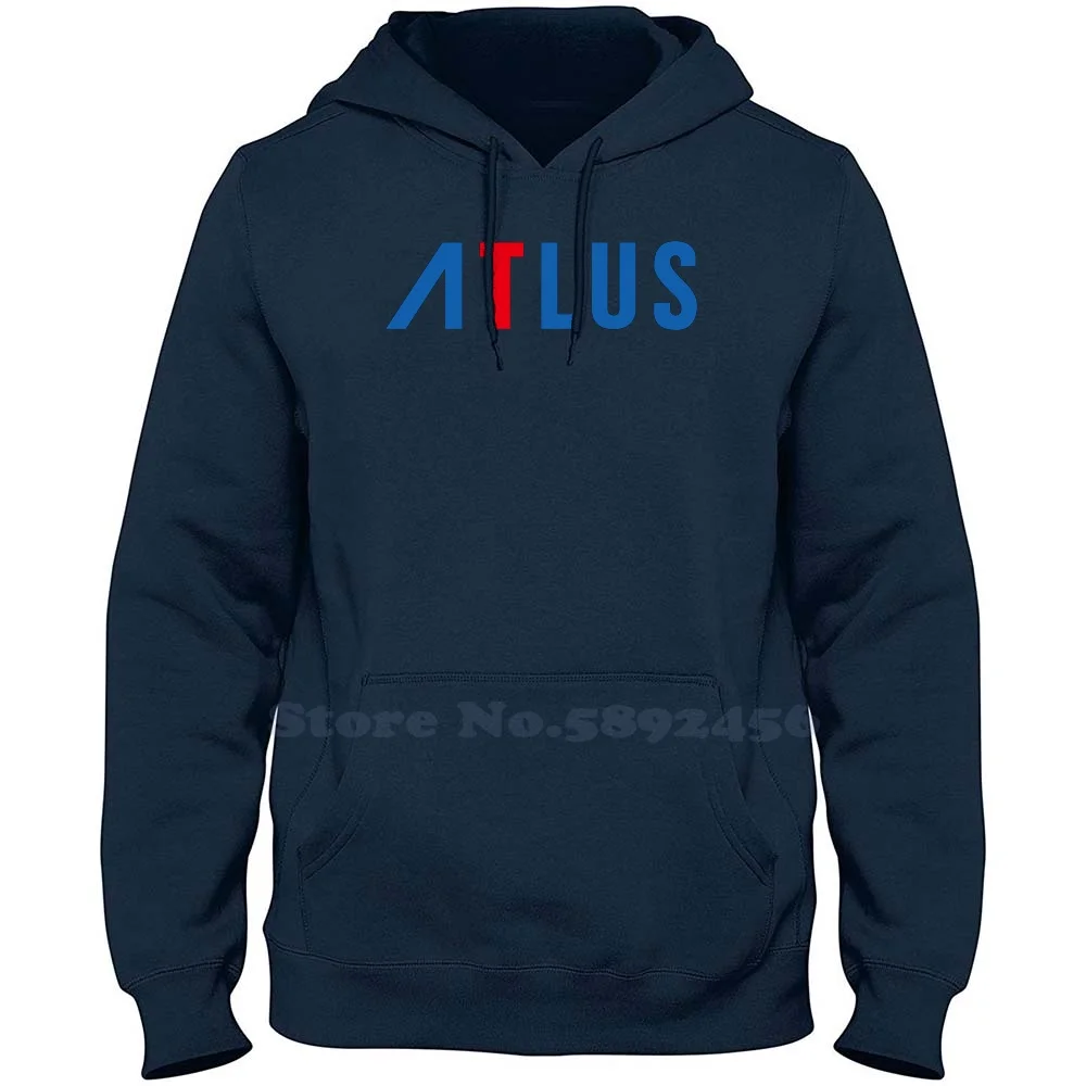 

Повседневная одежда Atlus, толстовка, 100% хлопок, худи с графическим рисунком