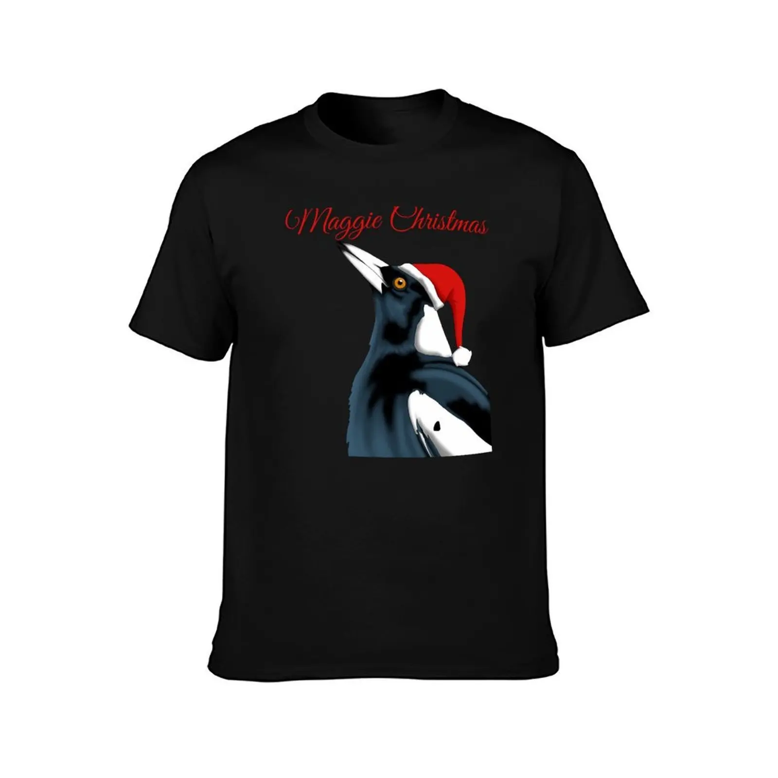 Maggie Christmas' Magpie Christmas Art T-Shirt cotton t shirt pack T-Shirt