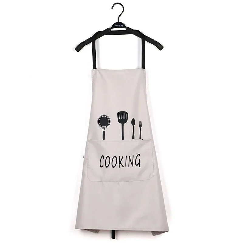 Kitchen new home apron, waterproof and oilproof fashionable cute, men and women work clothes, cooking smock, customized waist.