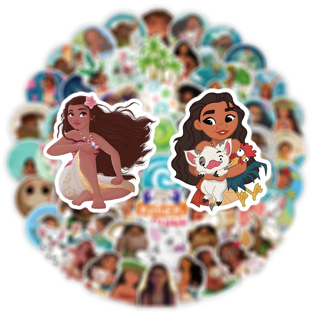 

10/30/50/100pcs Disney Movie Moana Cartoon Stickers Anime Kids Decals DIY Luggage Scrapbook Phone Cute Graffiti Sticker Packing