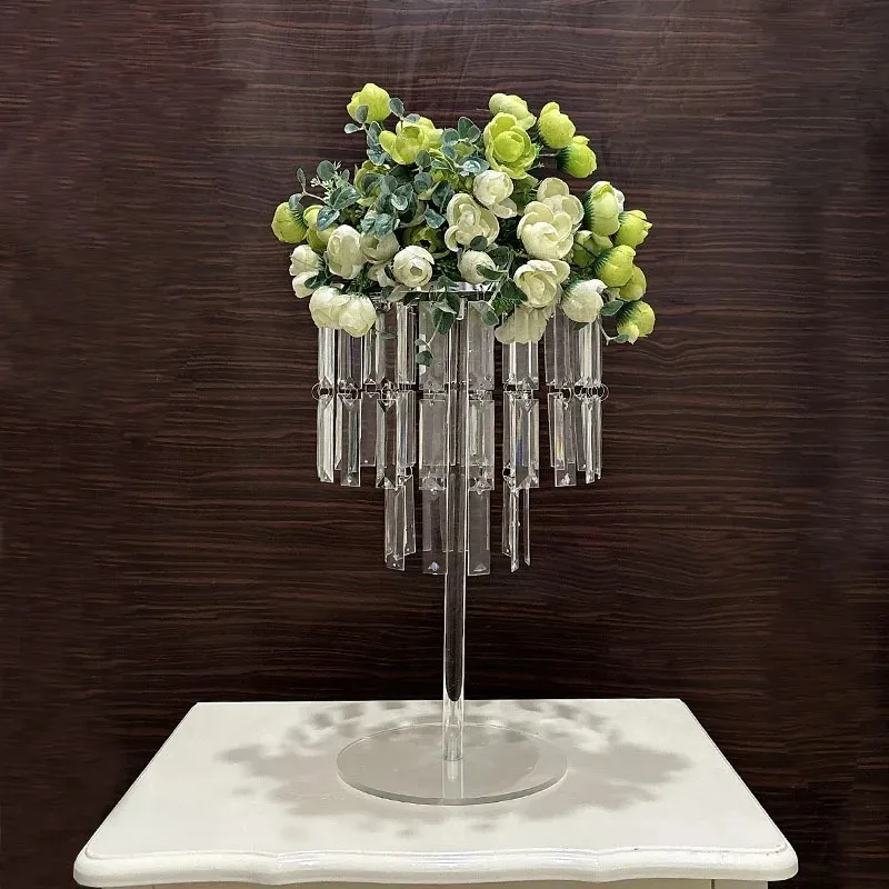 Acrylic Flowers Rack Clear Table Centerpiece Wedding Event Decoration Flower Road Lead For Party Decor