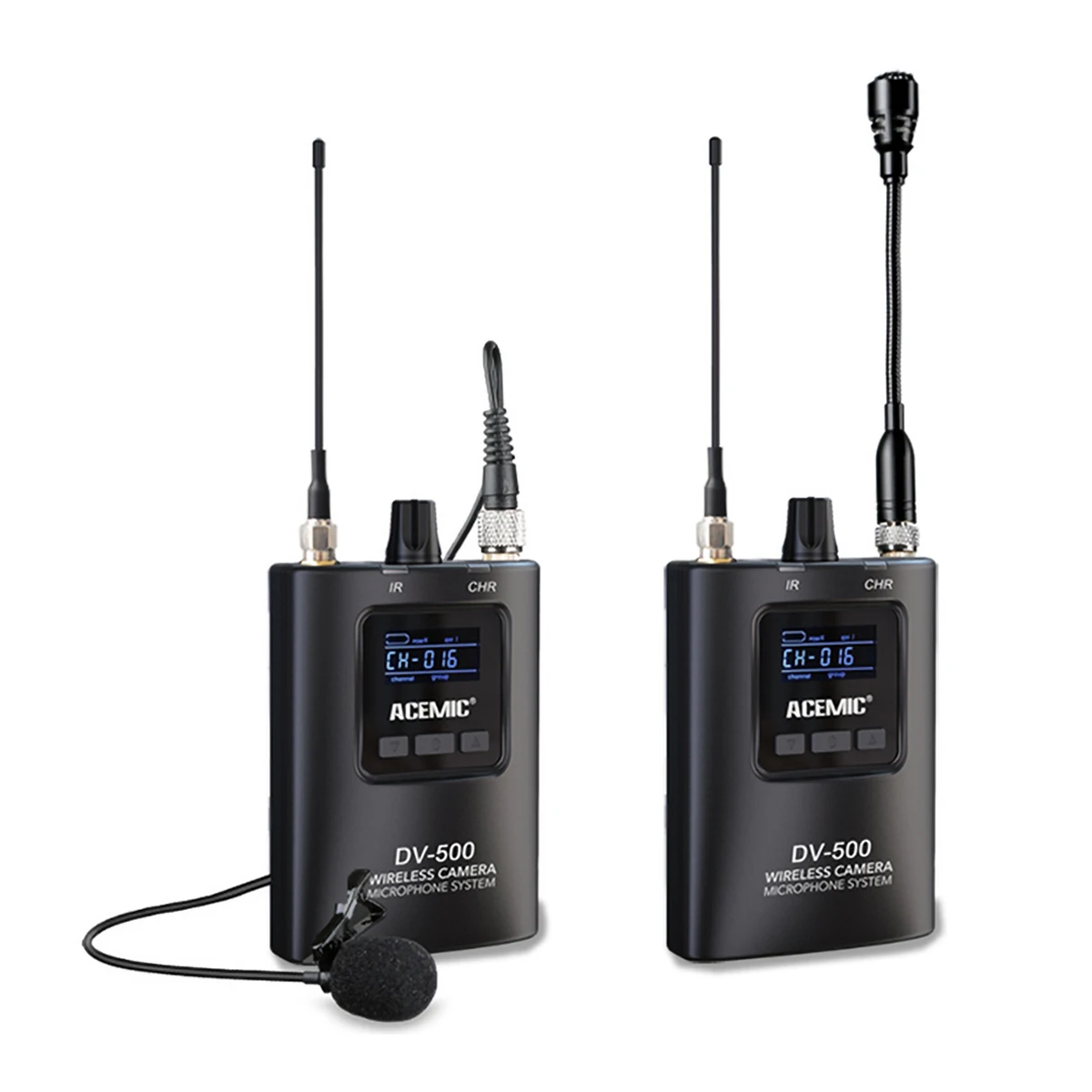 DSLR Camera Wireless Microphone Acemic DV-500Dual