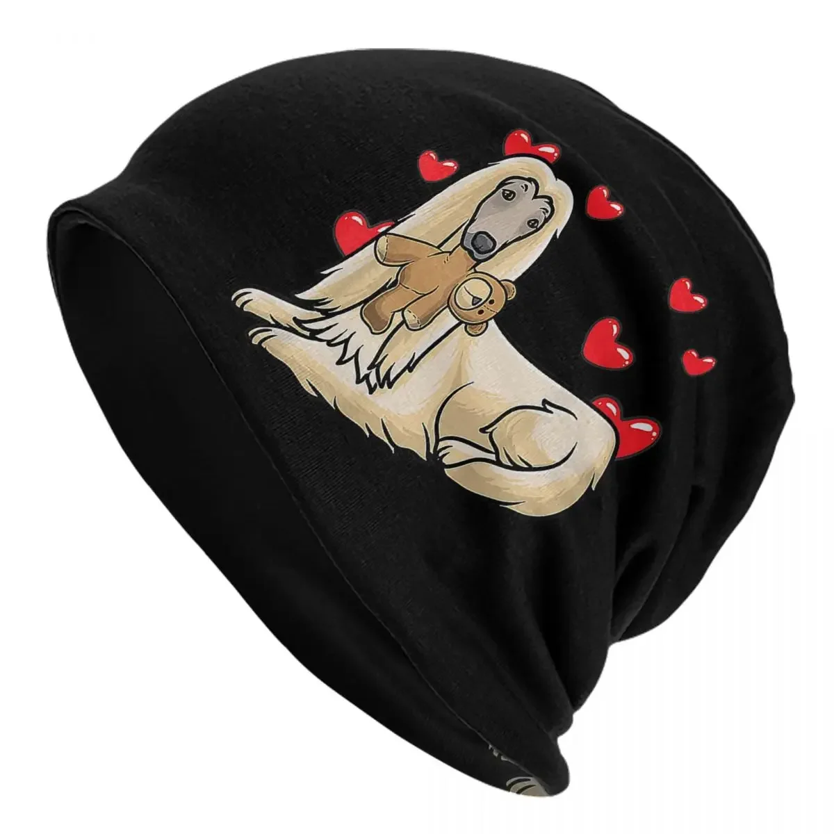 Afghan Hound Lover Warm Knitted Cap Hip Hop Bonnet Hat Autumn Winter Outdoor Beanies Hats for Unisex Adult