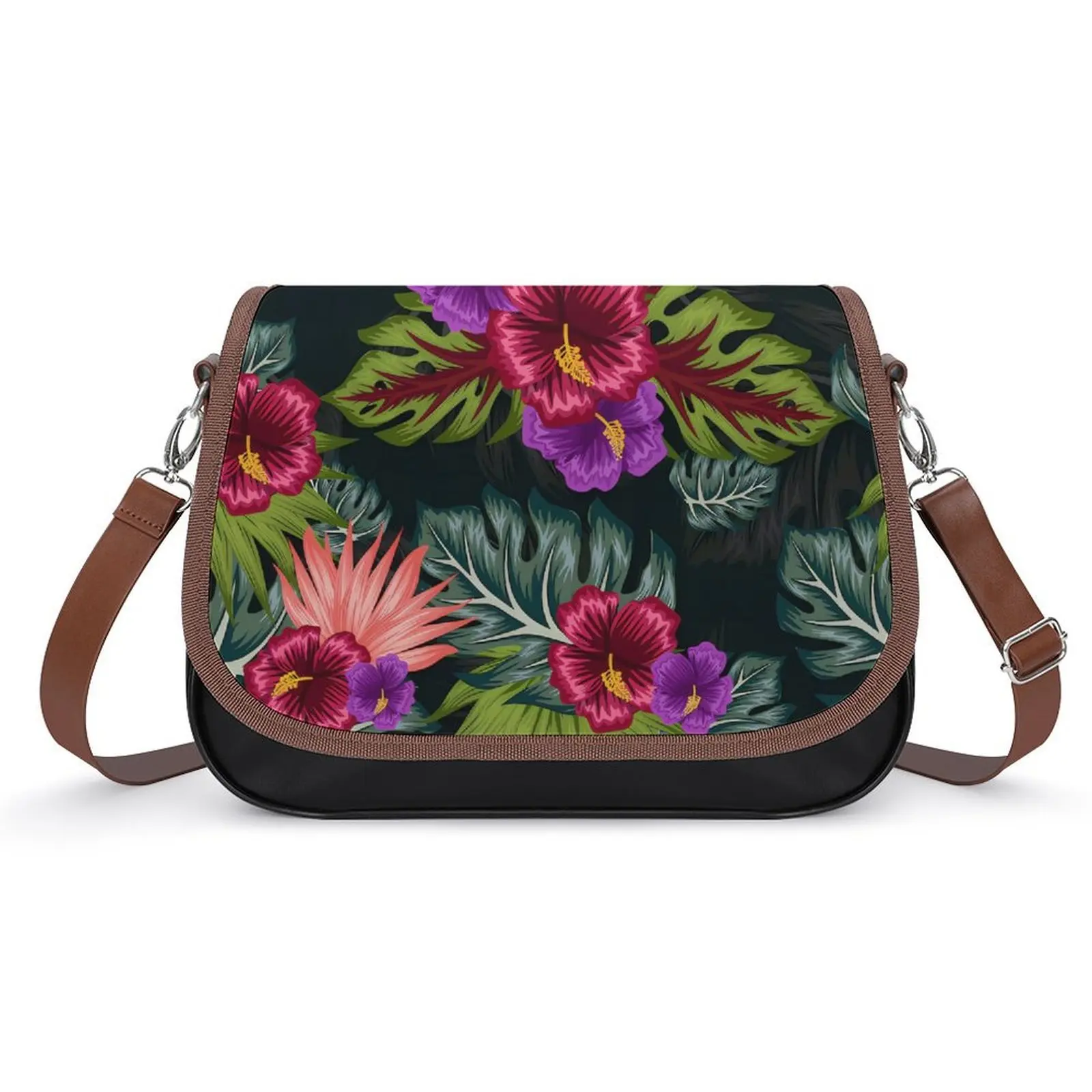 

Гавайский остров Самоа, женская сумка через плечо в этническом стиле с цветочным дизайном, полинезийская женская сумка из искусственной кожи, высококачественная женская сумка на заказ