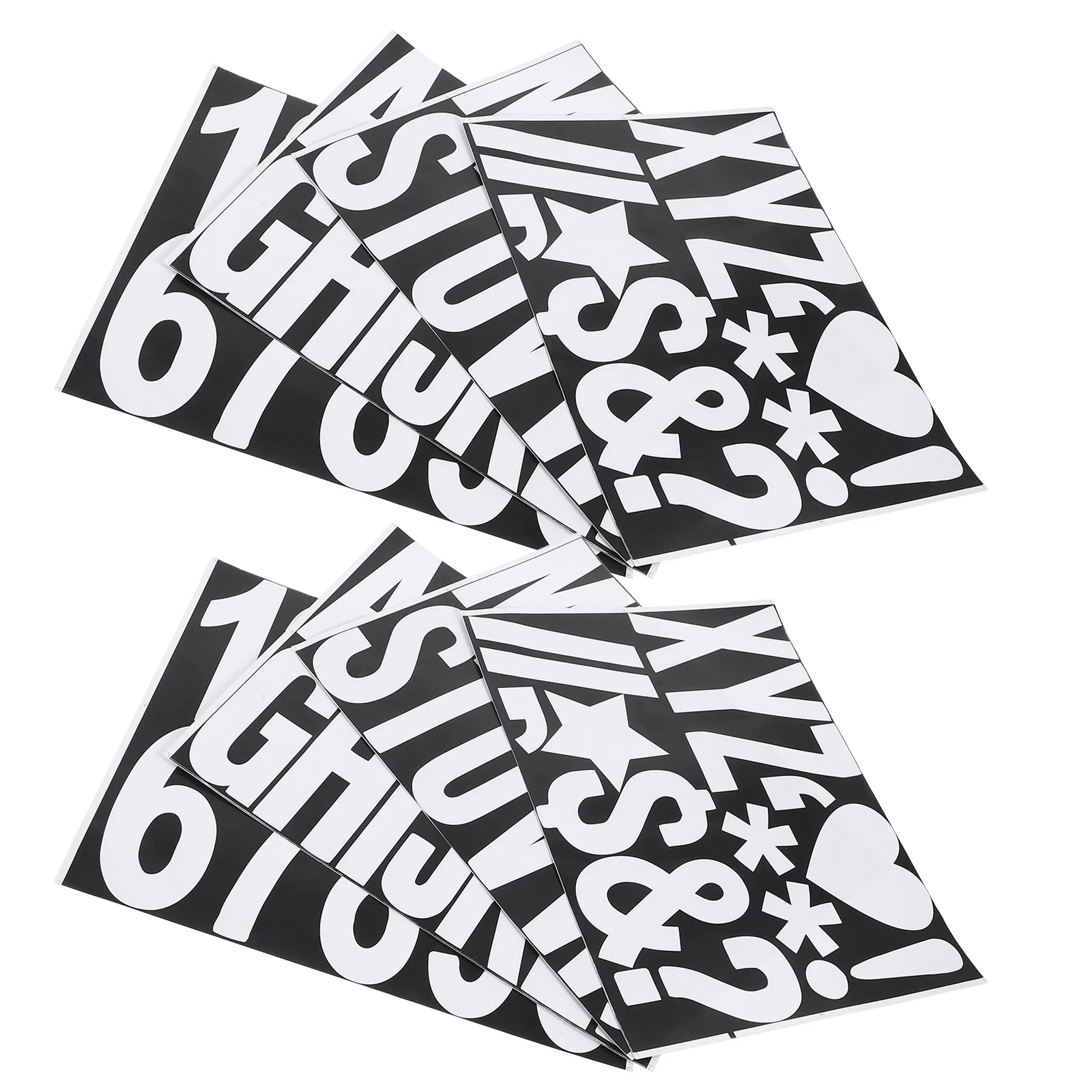8 Sheets Adhesive Mailbox Numbers Letters for Alphabet Stickers Bulletin Board Large PVC and