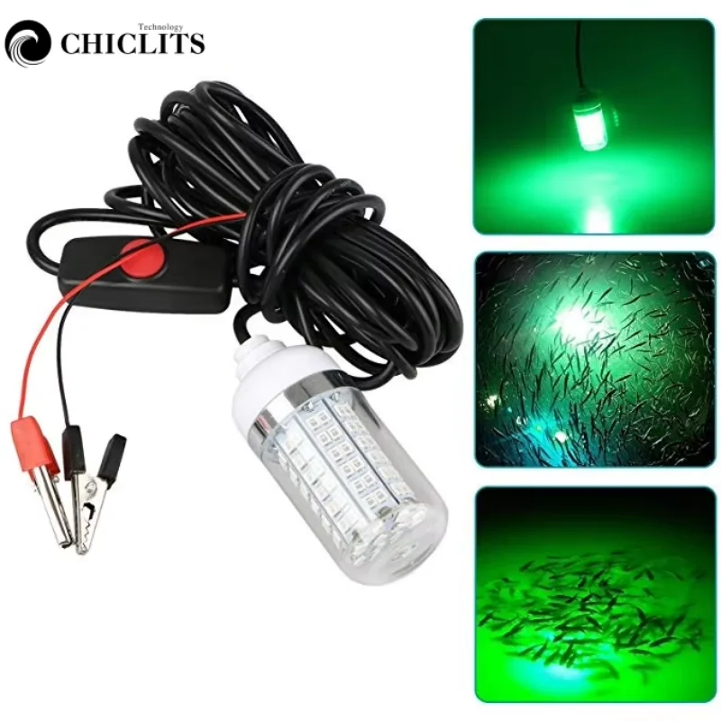 

108 LEDs Submersible Fishing Light Deep Drop Underwater Night Fishing Light Lure Bait Finder Underwater Fish Finder Lamp