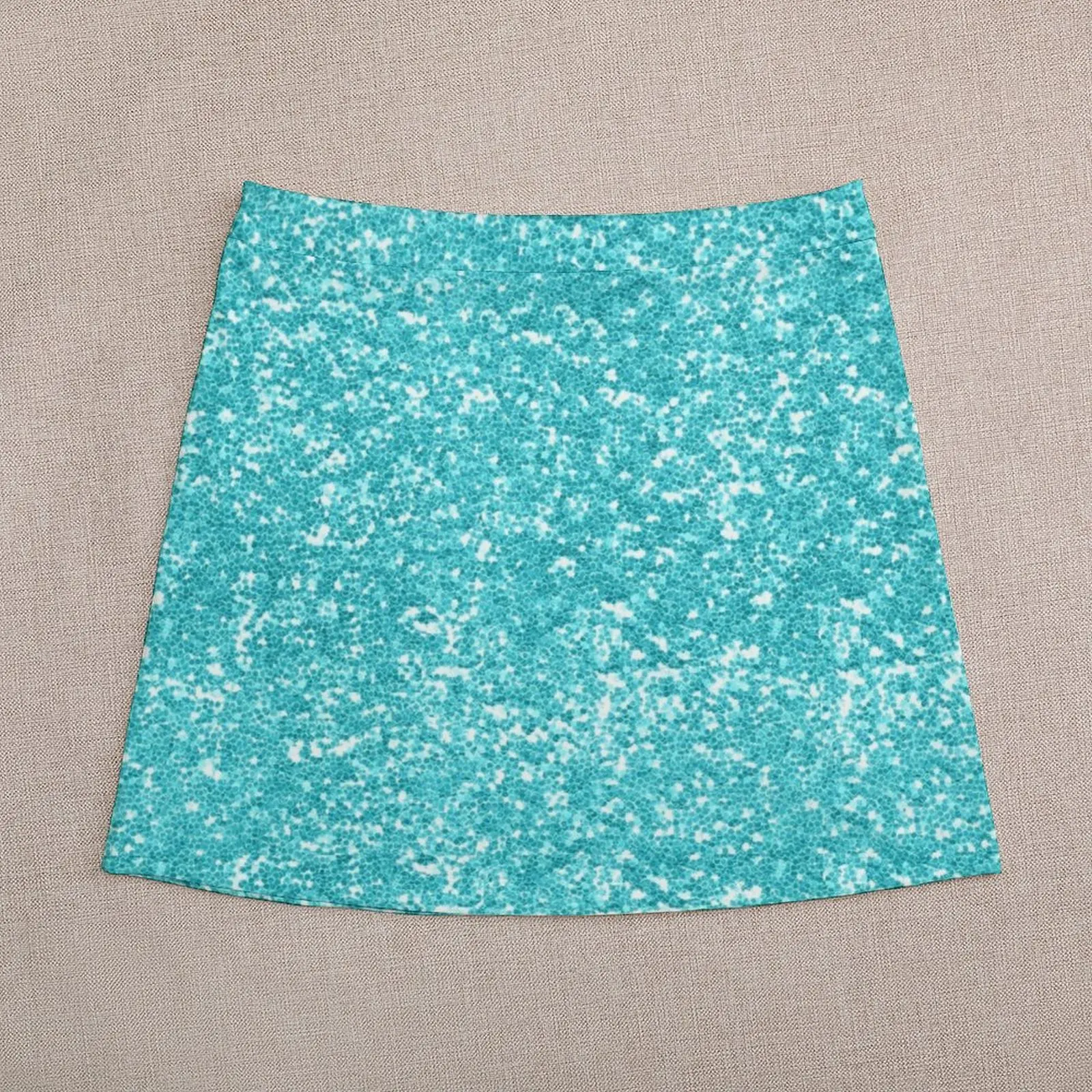 Aqua Glitter Shiny Bright Sparkly Cyan Light Blue Mini Skirt women clothes skirt skirt women clothing 2023 new arrivals