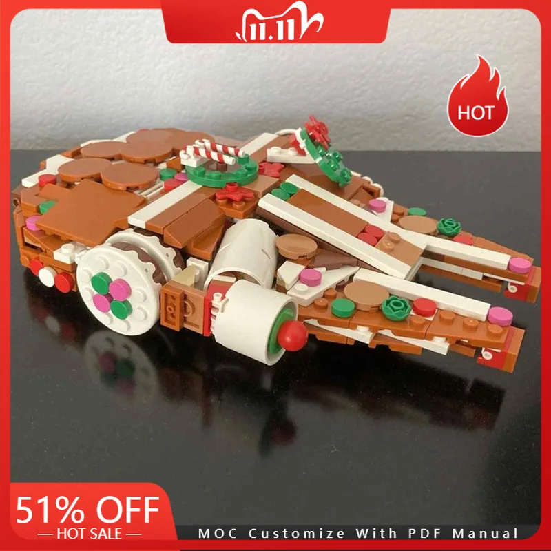 

476 шт. MOC Star Battle Рождественский культовый корабль Модель Строительные блоки Кирпичи DIY Творческая сборка Развивающая игрушка Подарки на день рождения