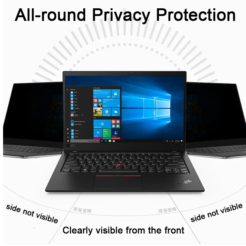 14 inch (310 mm * 174 mm) privacyfilter voor 16:9 laptop Notebookbeschermer Antireflectie Anti blauw licht Privacyscherm PET-mat Film Waterdicht Anti-kras