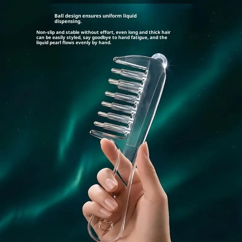 Scalp Liquid Applicator Comb Precise Dispensing Anti Hair Snagging Scalp Massage For Daily Hair Care