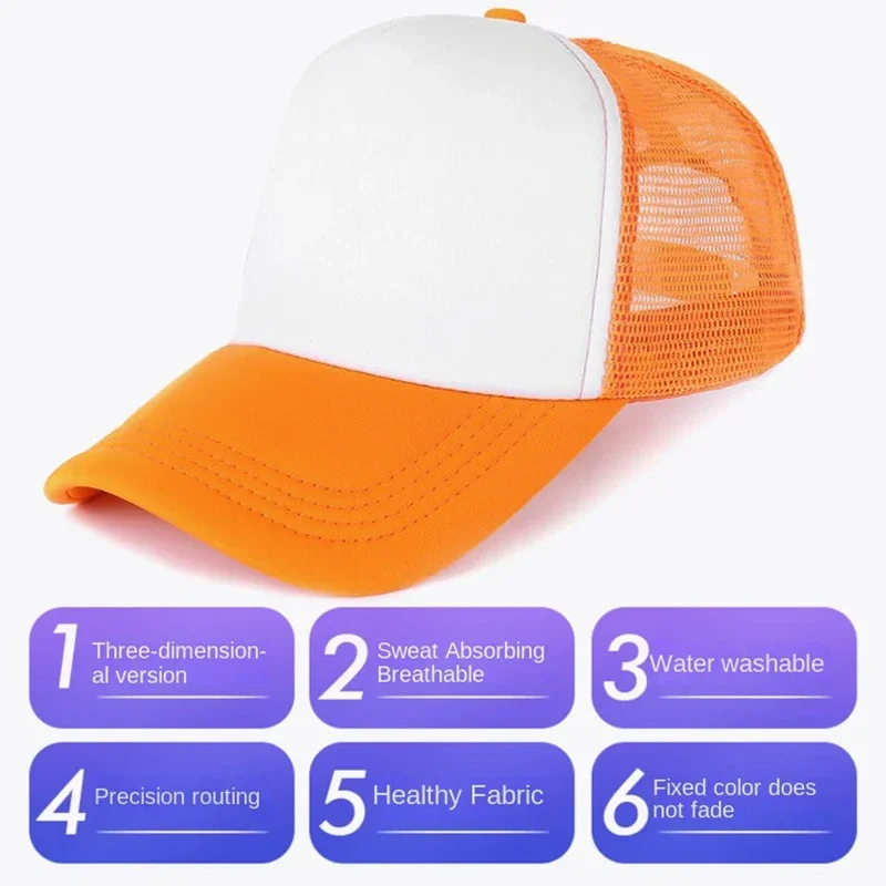 2025 Unisex Cheaper 5 Panel Trucker Hat for Adult Summer Net Baseball Cap Women Men Blank Mesh Adjustable Sun Hat Visor