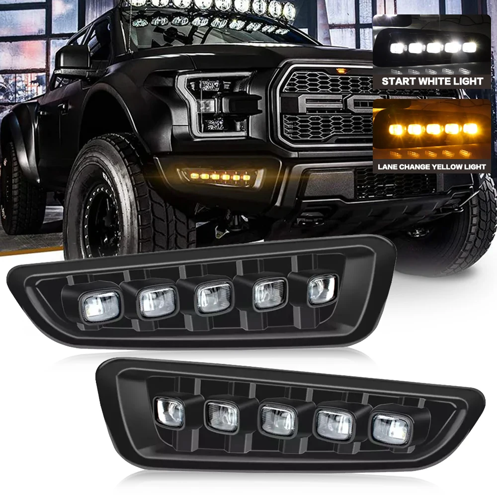 

LED Daytime Running Light Turn DRL Fog Lamp For Ford F150 F-150 Raptor 2016 2017 2018 2019 2020