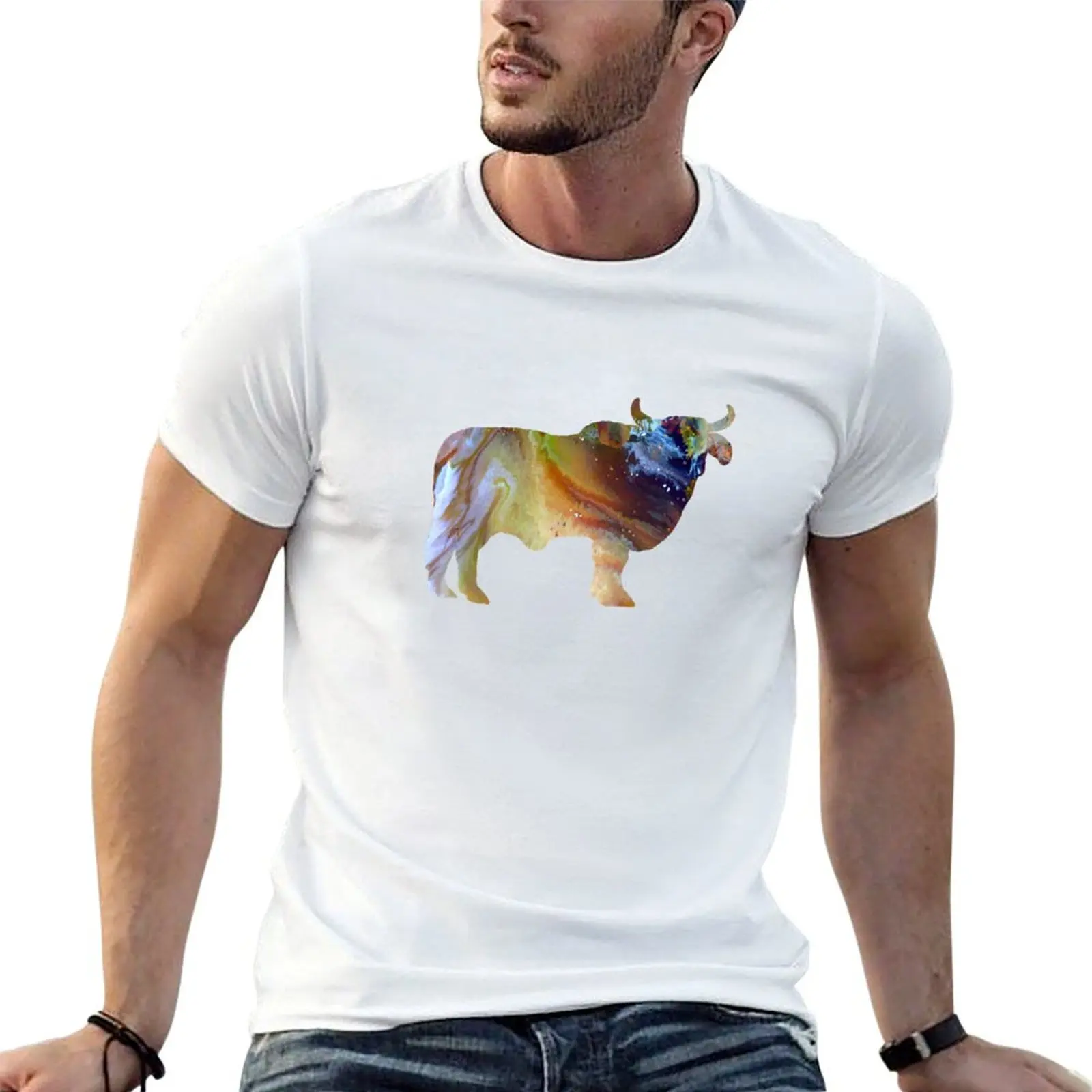 Camiseta Brahman, camiseta para hombre, camisetas lisas con gráficos para hombre, camisetas para hombre, camiseta gráfica vintage