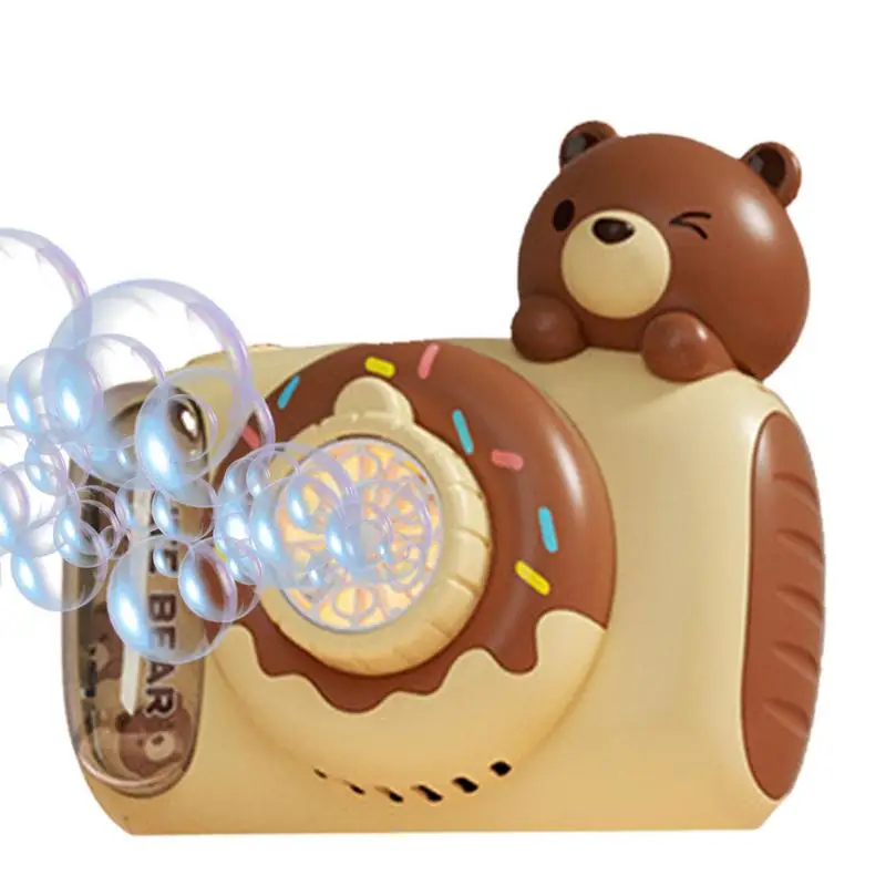 Bubble Machine Light รูปกล้องอัตโนมัติ Bubble ของเล่นการ์ตูนน่ารัก Bubble Blower แบบพกพาของเล่นเด็กสําหรับเกมกลางแจ้ง