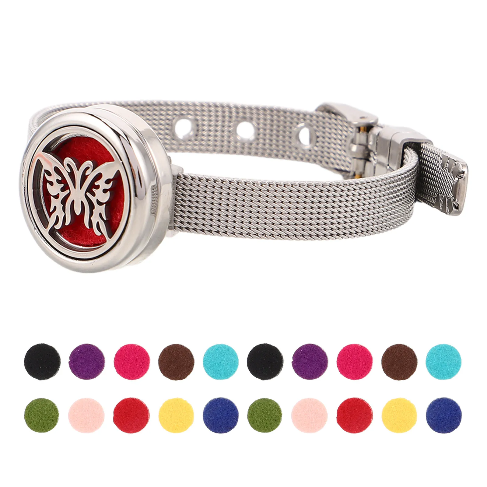 pulseira-difusora-de-aco-inoxidavel-para-aromaterapia-com-Oleos-essenciais-medalhao-ajustavel-almofadas-de-algodao-substituiveis-joia-aromatica