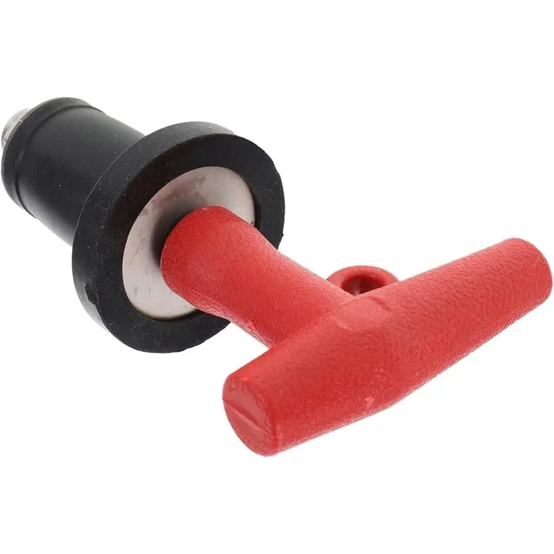 AT92-T-Handle Red Grip Marine Deck Drain Plug, Suitable For 32-37 Mm Rubber Safety Plug On Boats
