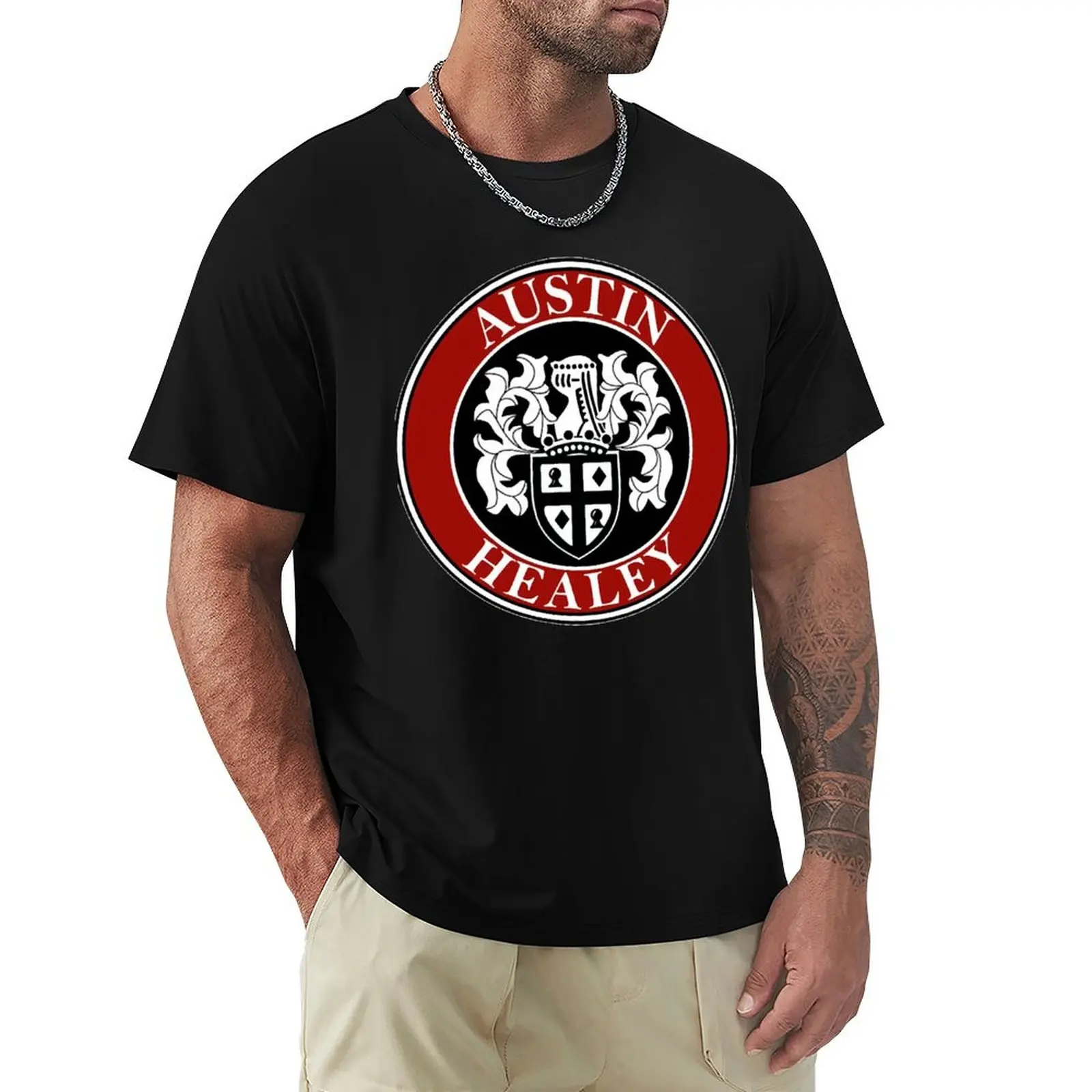 

Austin-Healey Shield Logo T-Shirt quick drying anime clothes fashion shirts men workout shirt