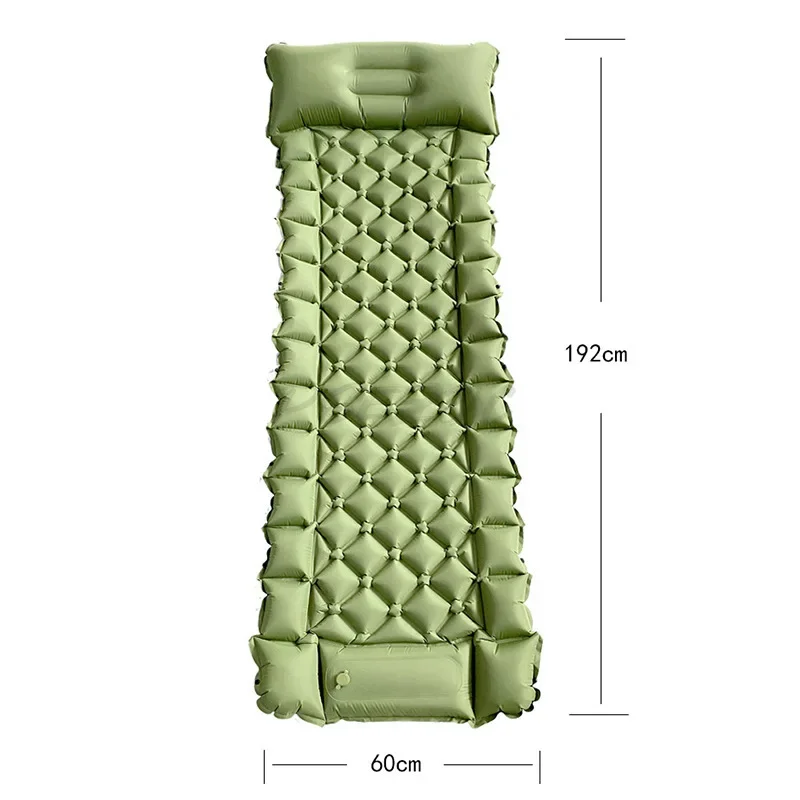 Outdoor Inflatable Mattress Portable Moisture-proof Picnic Camping Beach Inflatable Pad TPU Splicing Foot Inflatable Bed