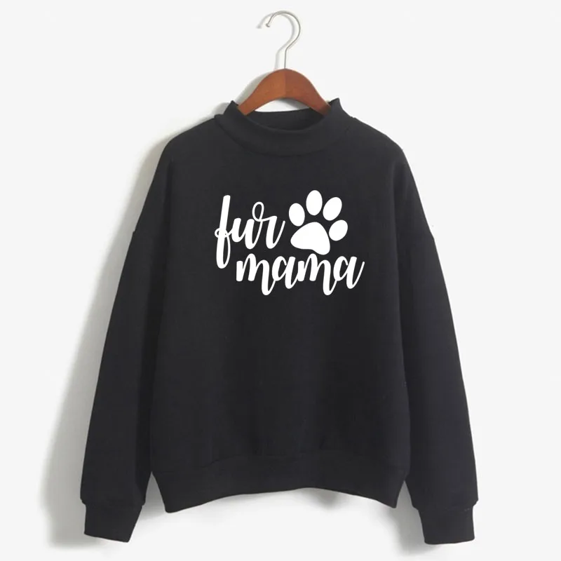 Sweatshirt Wanita Gambar Kaki Mama Bulu Pulover Rajutan Leher-o Korea Pakaian Wanita Longgar Warna Permen Musim Gugur Musim Dingin Tebal