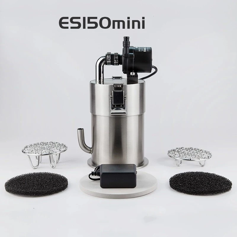 304 Stainless Steel Filter Barrel with Water Pump for Plant Aquarium Fish Tank