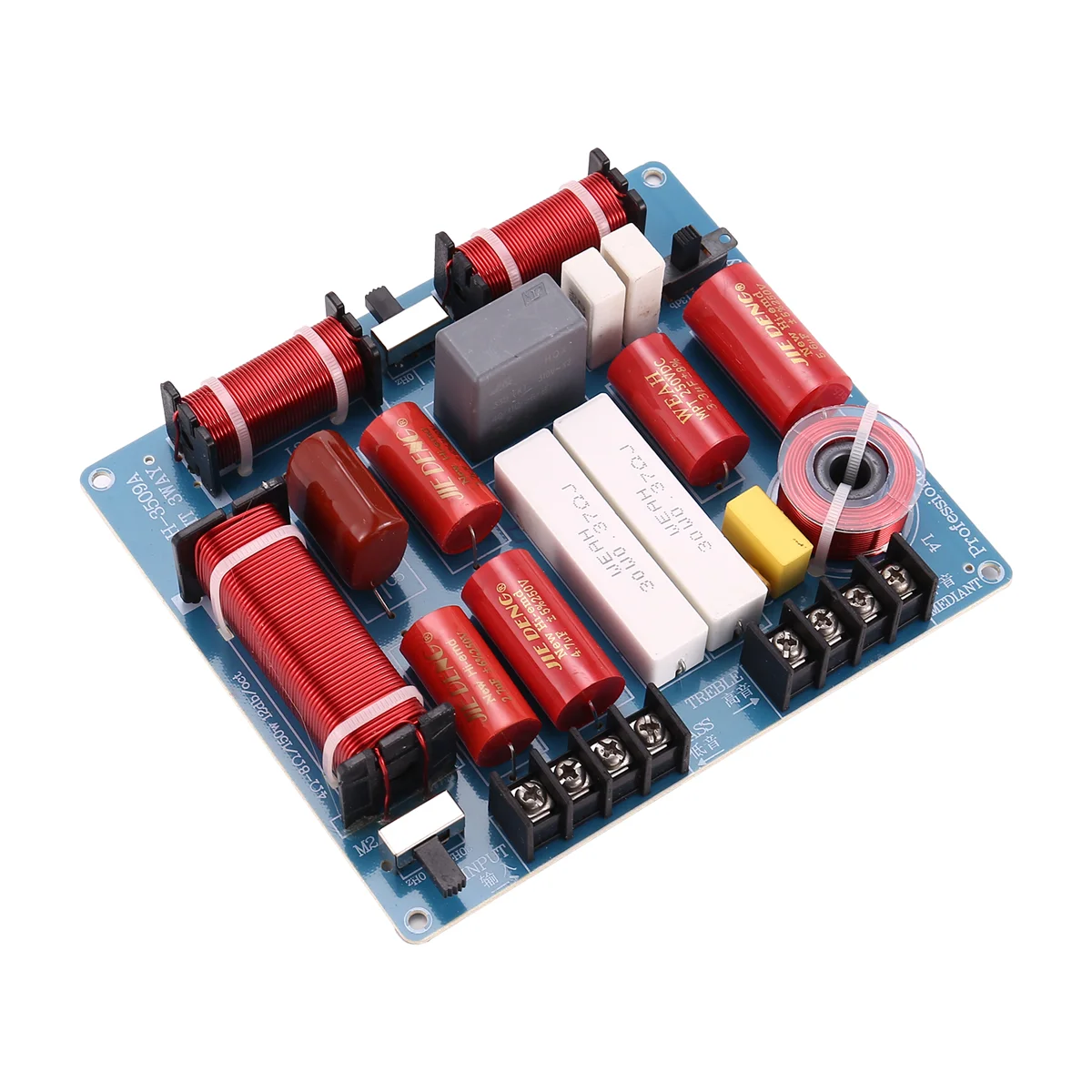 Tablero divisor de frecuencia de 350W y 3 vías, altavoz de escenario KTV, Audio cruzado, agudos, graves mediantes, divisor cruzado de 3 vías