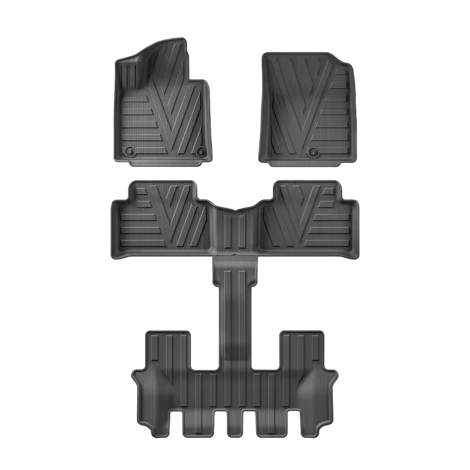 

For Kia Sorento Fuel Version 2021-2024 6 seats Trunk Mat TPE Floor Mats All Weather Backrest Pad Rear Trunk Cargo Liner Pads