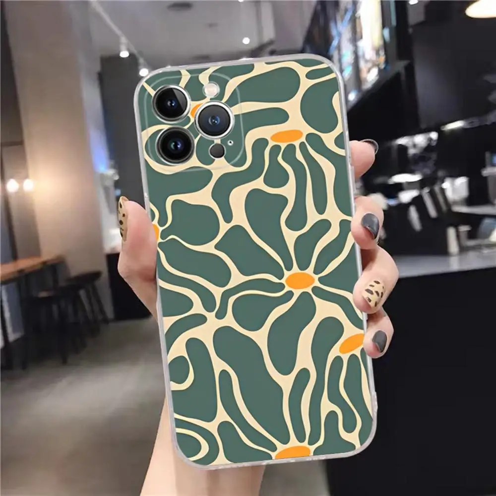 Abstract Flower Market Phone Case For iPhone 15 14 11 12 13 Mini Pro XS Max Cover 6 7 8 Plus X XR SE 2020 Funda Shell