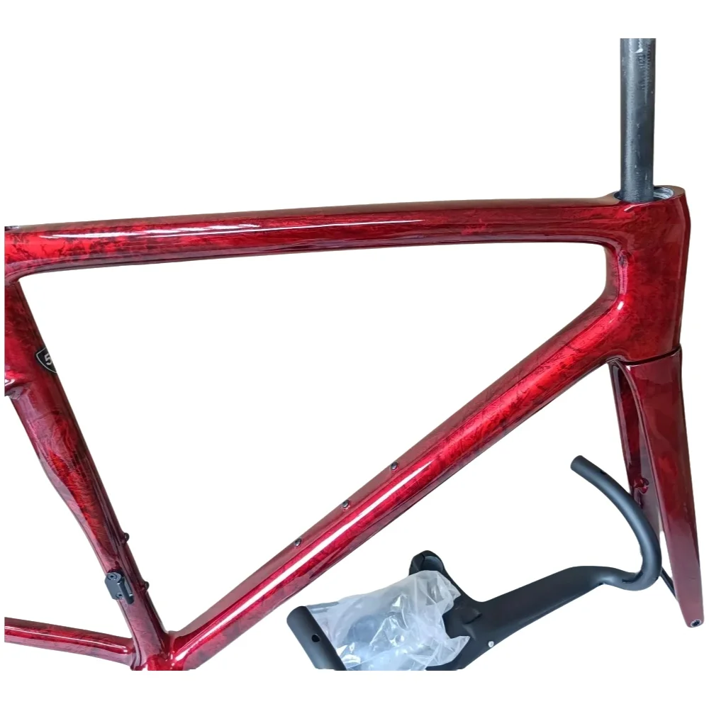 AliExpress SODOSIN X8 Road Bicycle Carbon Frame with Aero Handlebar Thru-Axle Flat-Mount Disc Brakes 30 Colors Available 12*100 12x142mm Axle