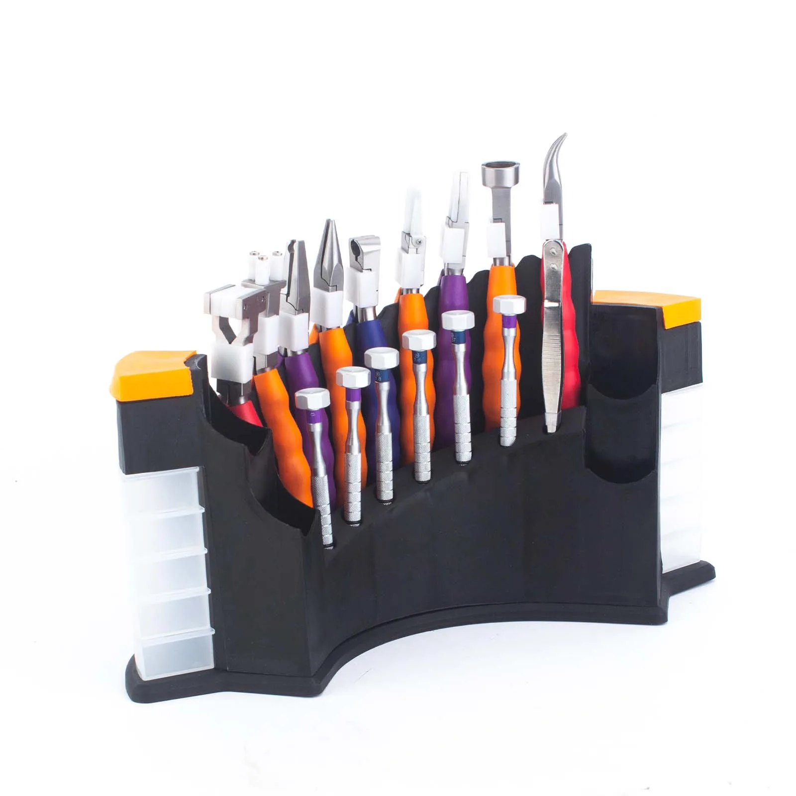 Optical Eyeglass Repair Tool Eyeglass Repair Screwdriver Kit with 9 Pliers 6 Screwdrivers and Storage Rack DurableSteel Material