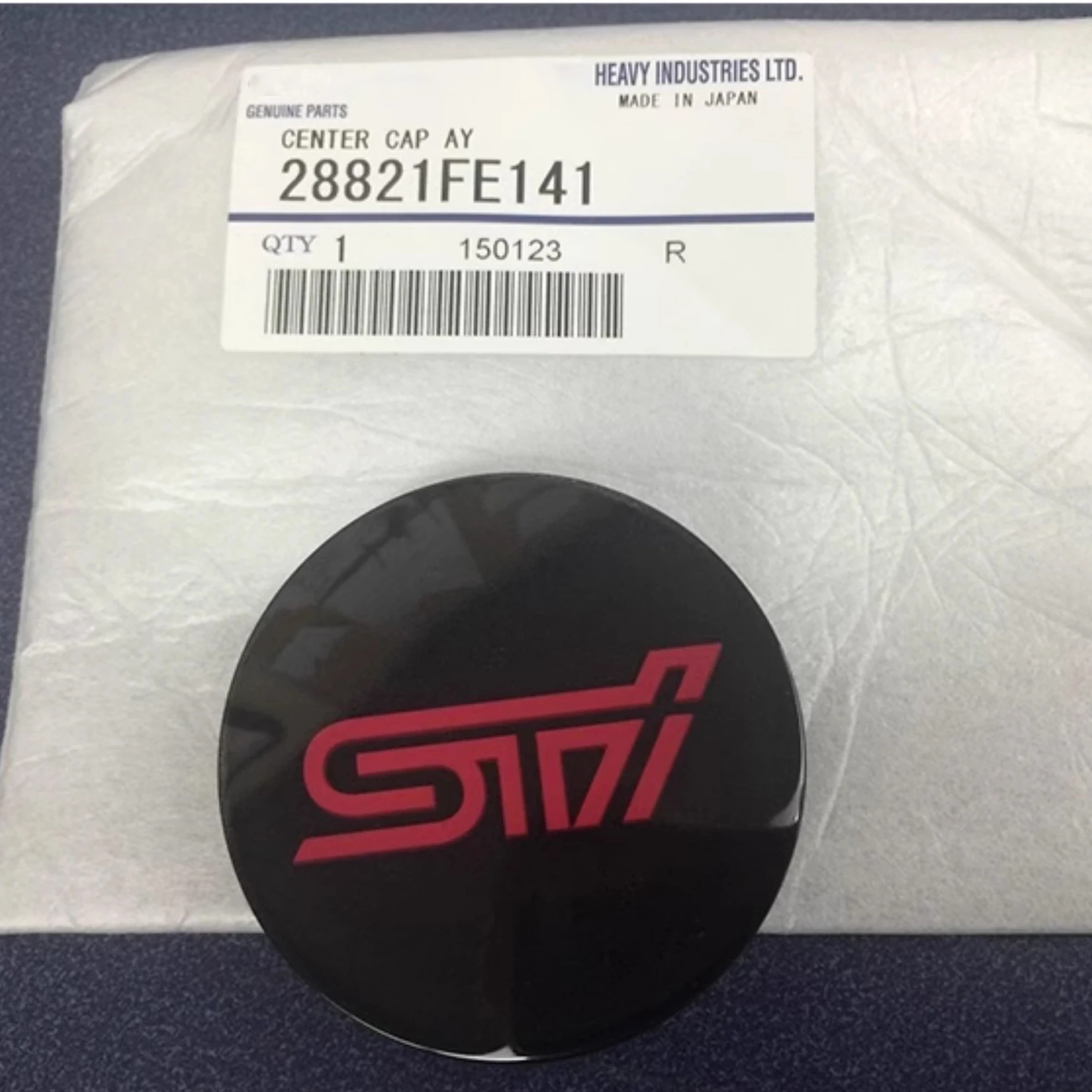 Original  Wheel Center Caps STI ornament Emblem  in Red color  28821FE141  For Subaru Impreza   2008-2011 2.5T