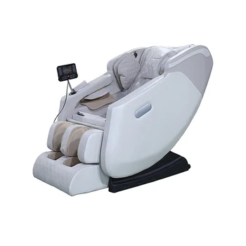 Image White high-end home and office full body acupressure massage chair