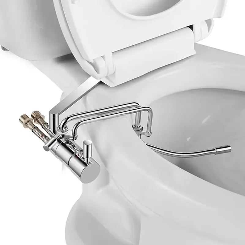 for BA01 Hot and Cold Bidet Faucet for Toilet Seat with Adjustable Nozzle Warmbide Accessory
