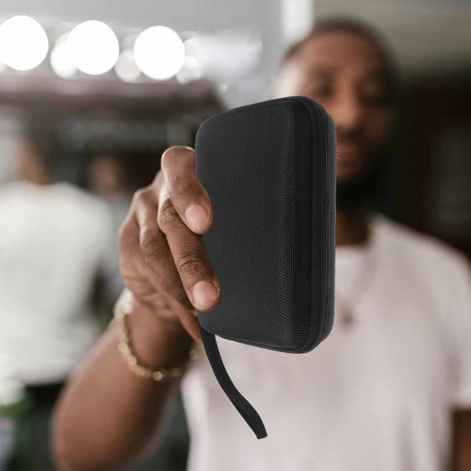 

2Pcs Blood Glucose Monitor Storage Box Durable Eva Hard Case Rectangle Organizer Portable Zipper Closure Electronics Travel